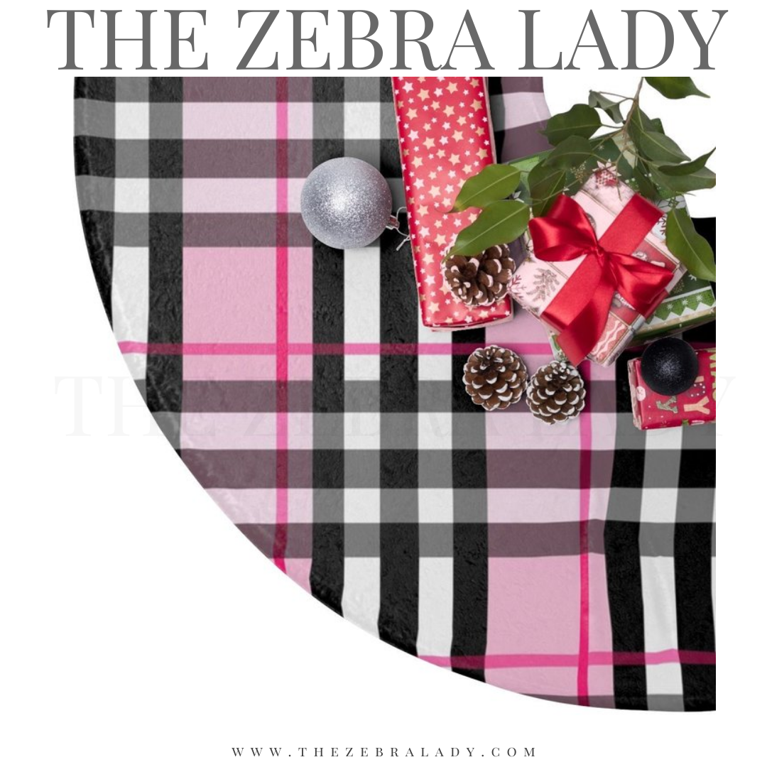 Preppy Chic Personalized Christmas Tree Skirt