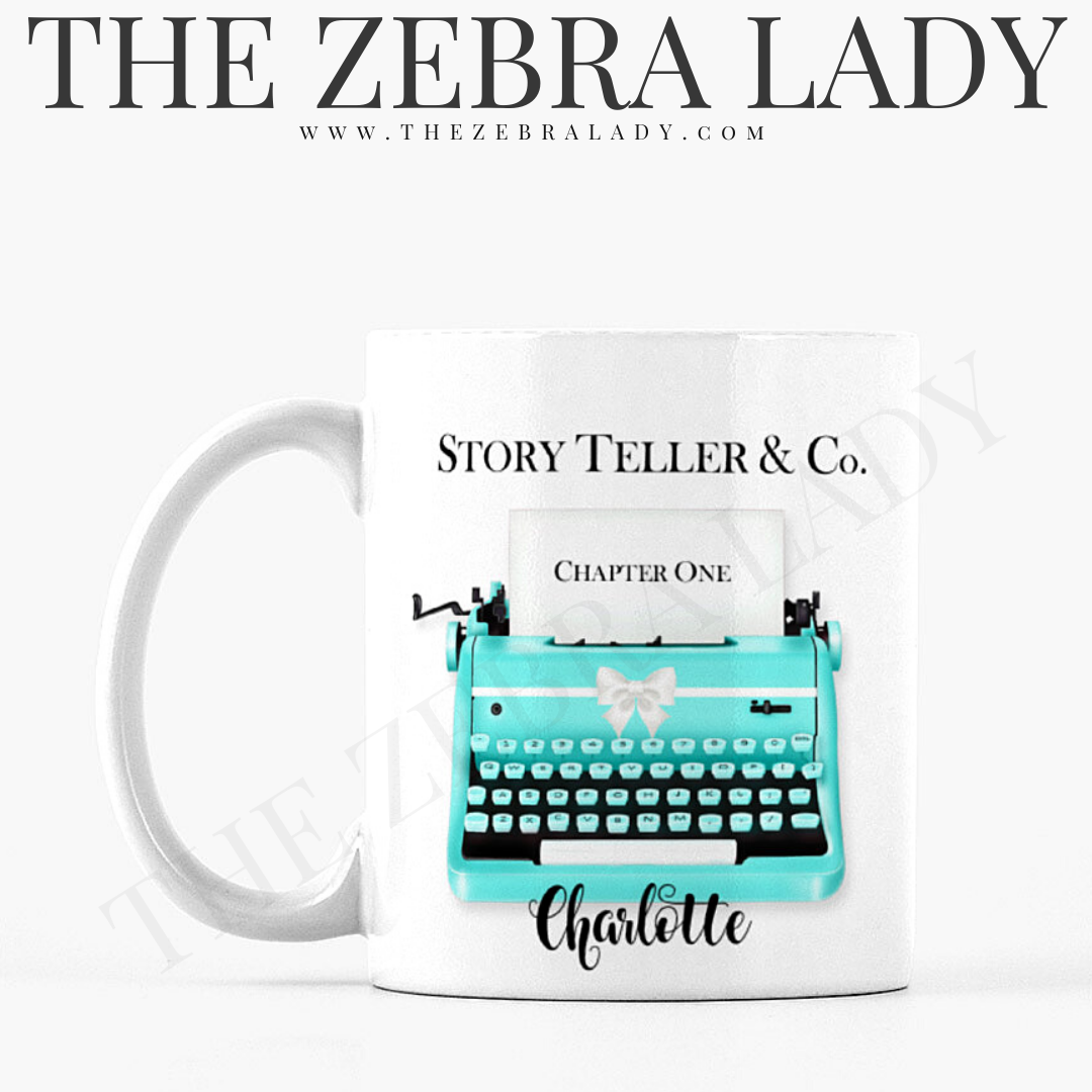 Personalized Story Teller & Co Typewriter Writer Author 11oz Mug