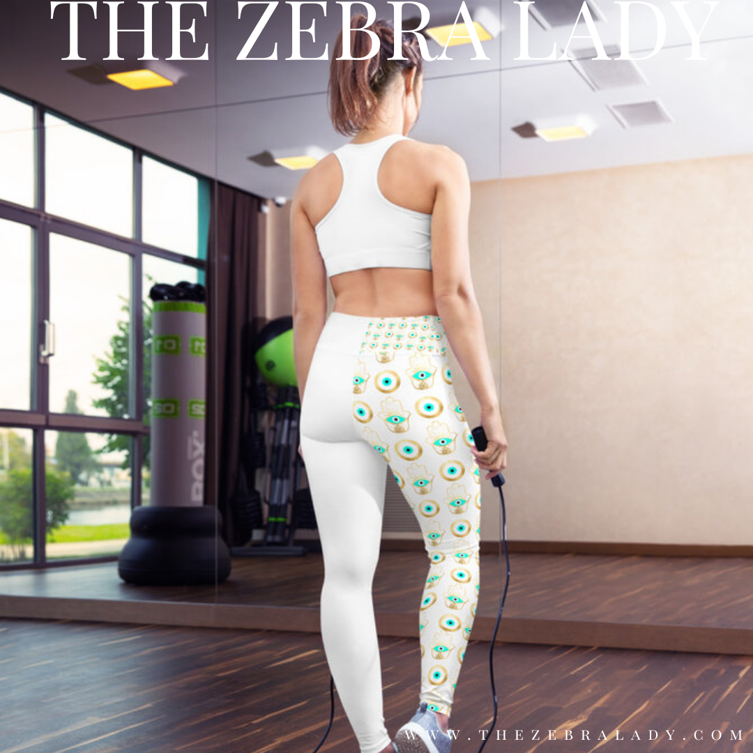 vil Eye Zen Half White Yoga Leggings