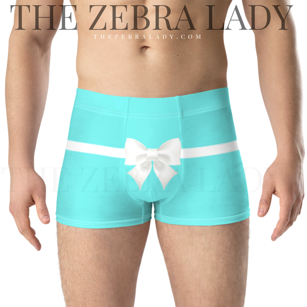 Aqua Breakfast at Tiffany's Men's Boxer Briefs