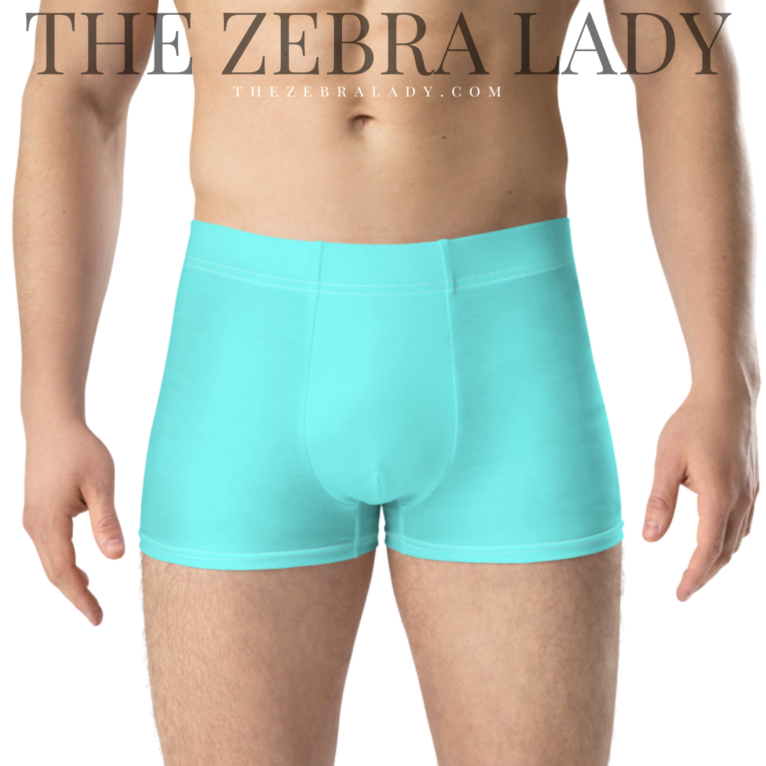 Aqua Breakfast at Tiffany's Men's Boxer Briefs — THE ZEBRA LADY