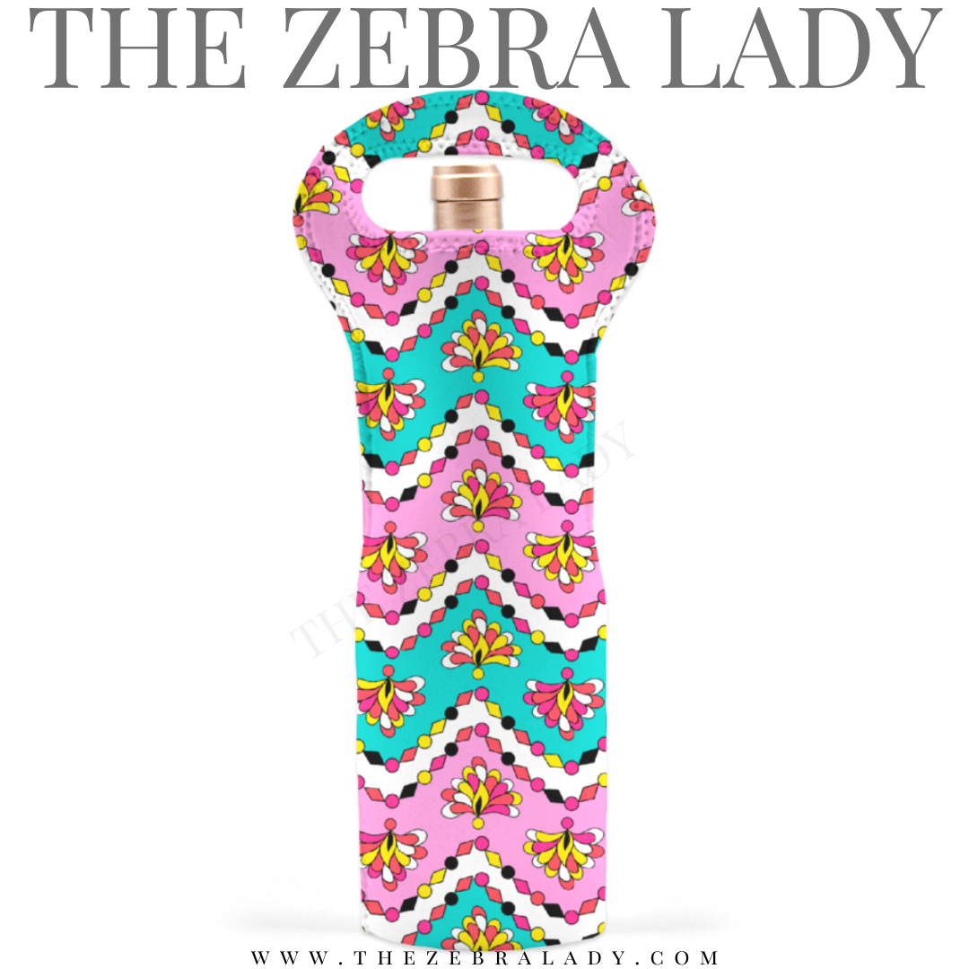 Groovy Pink Pucci Style Wine Tote