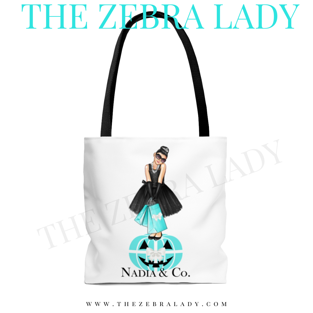 Halloween Audrey Girl Breakfast at Tiffany's Pumpkin Tote