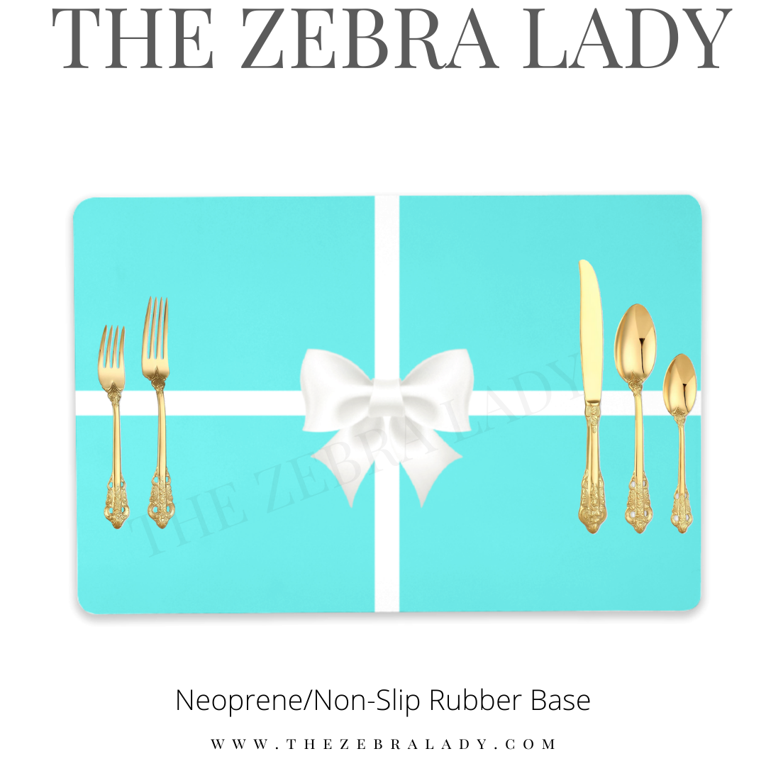 Breakfast at Tiffany's Placemats Neoprene Backing