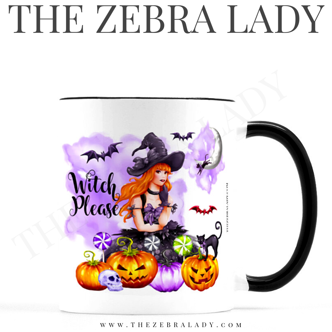 Witch Please Purple Halloween Mug Black Handle