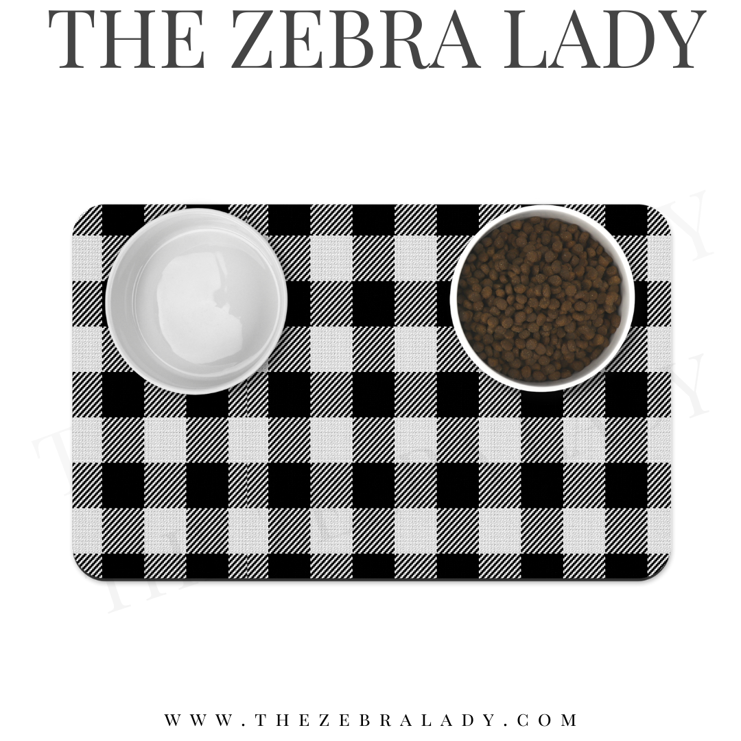White Buffalo Plaid Pet Mat