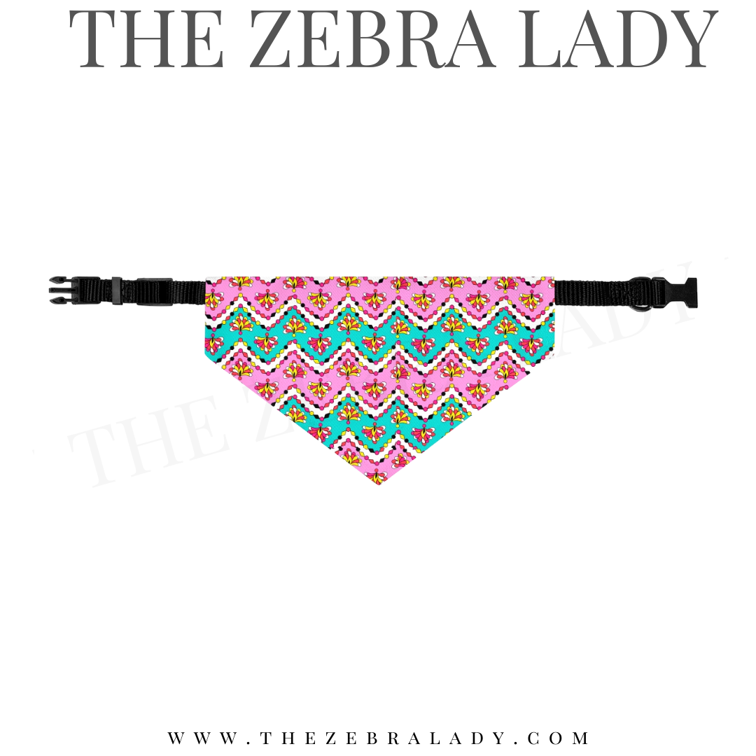 Pink Pucci Style Groovy Collar Pet Bandana