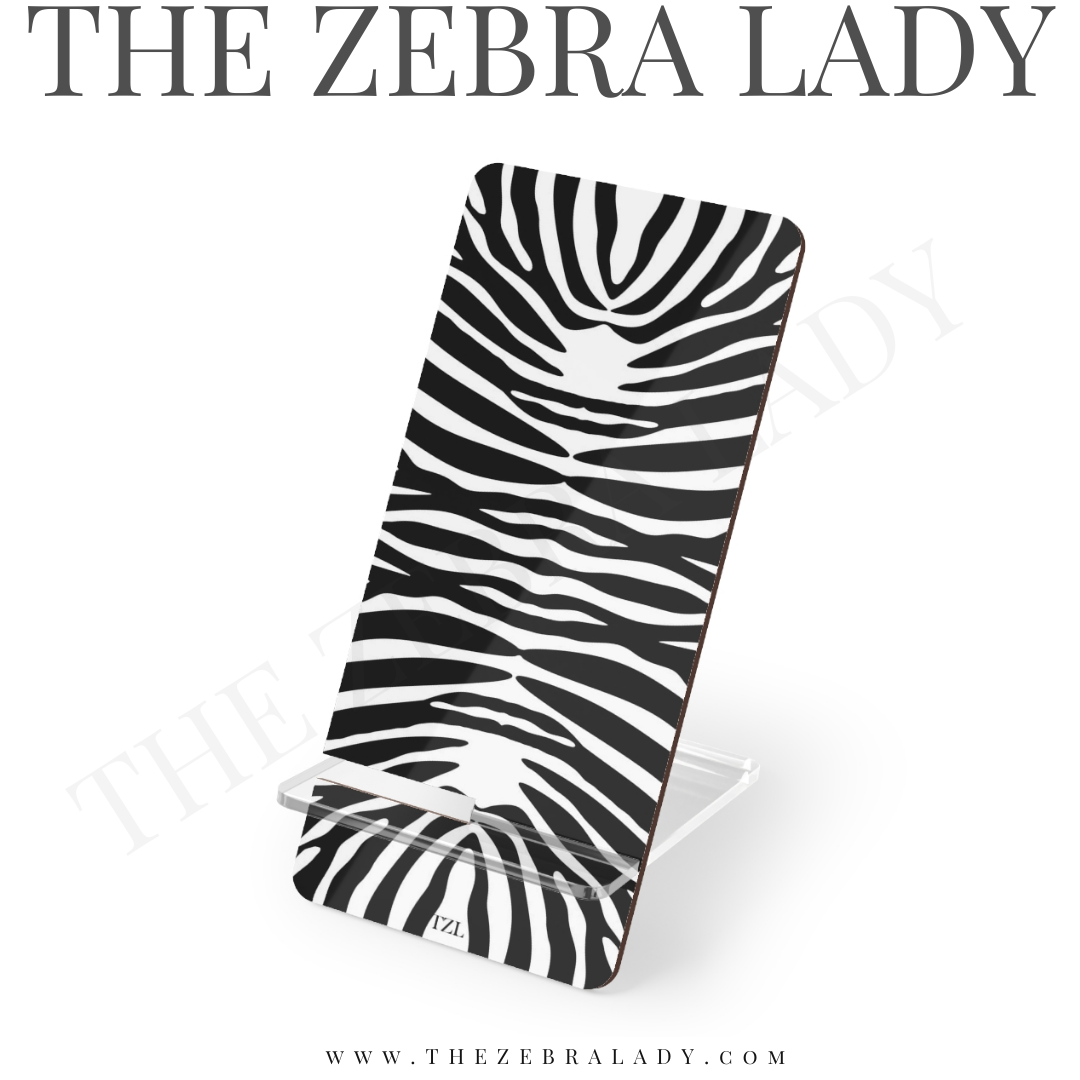 Fashion Zebra Print Smartphone Stand