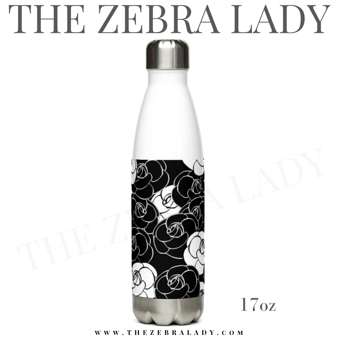 Fashion Camellia 17oz Stainless Steel Water Bottle