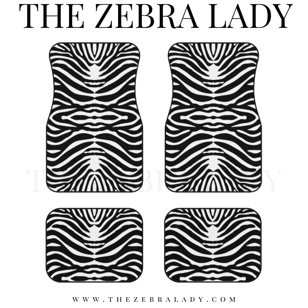 Fashion Zebra Print Car Floor Mats