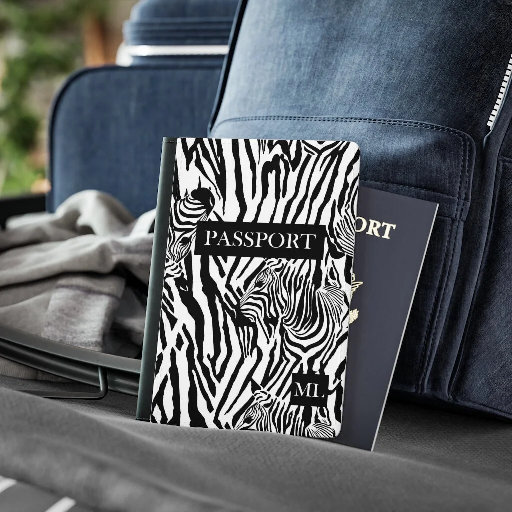 Zebra Passport Cover Personalized