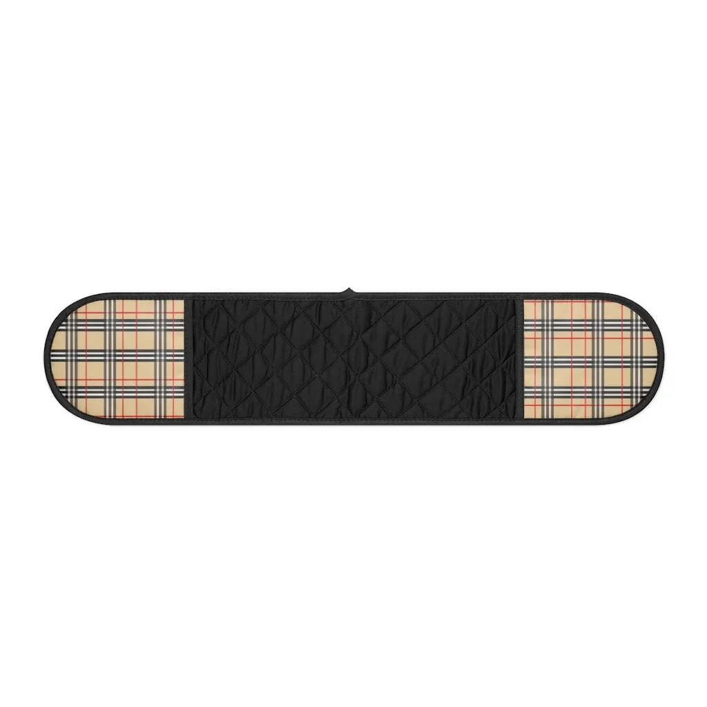 Tan Plaid Oven Mitts