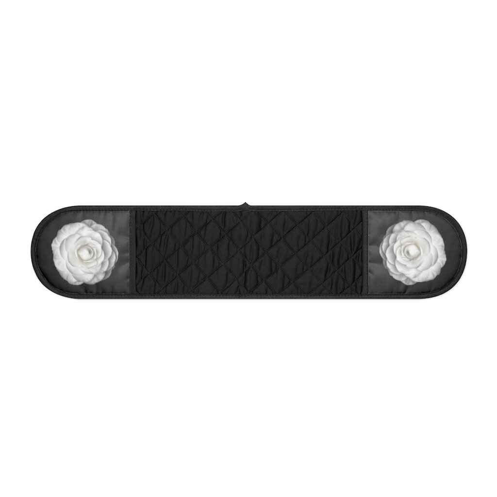 Fashion White Rose Oven Mitts