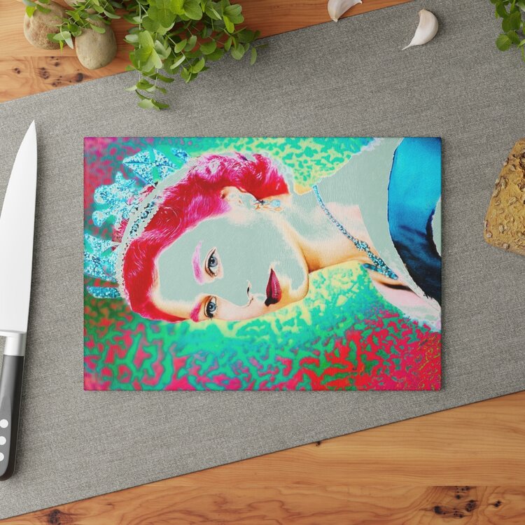 Red Tartan Plaid Glass Cutting Board — THE ZEBRA LADY
