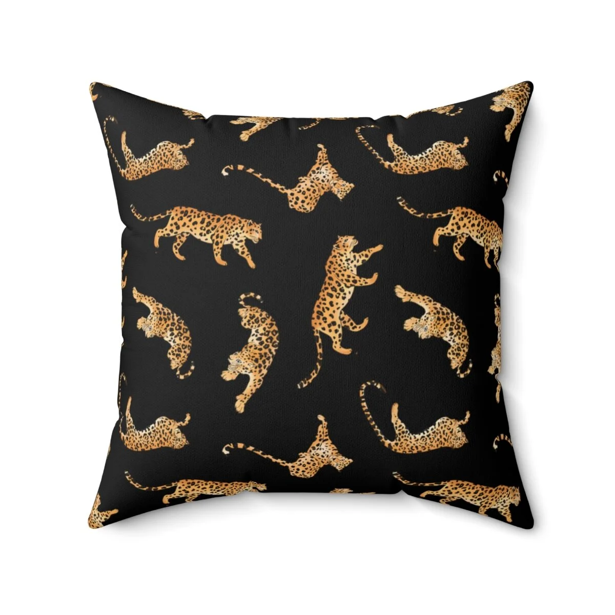 Black Leopard Cats Square Pillow Thezebraladycom