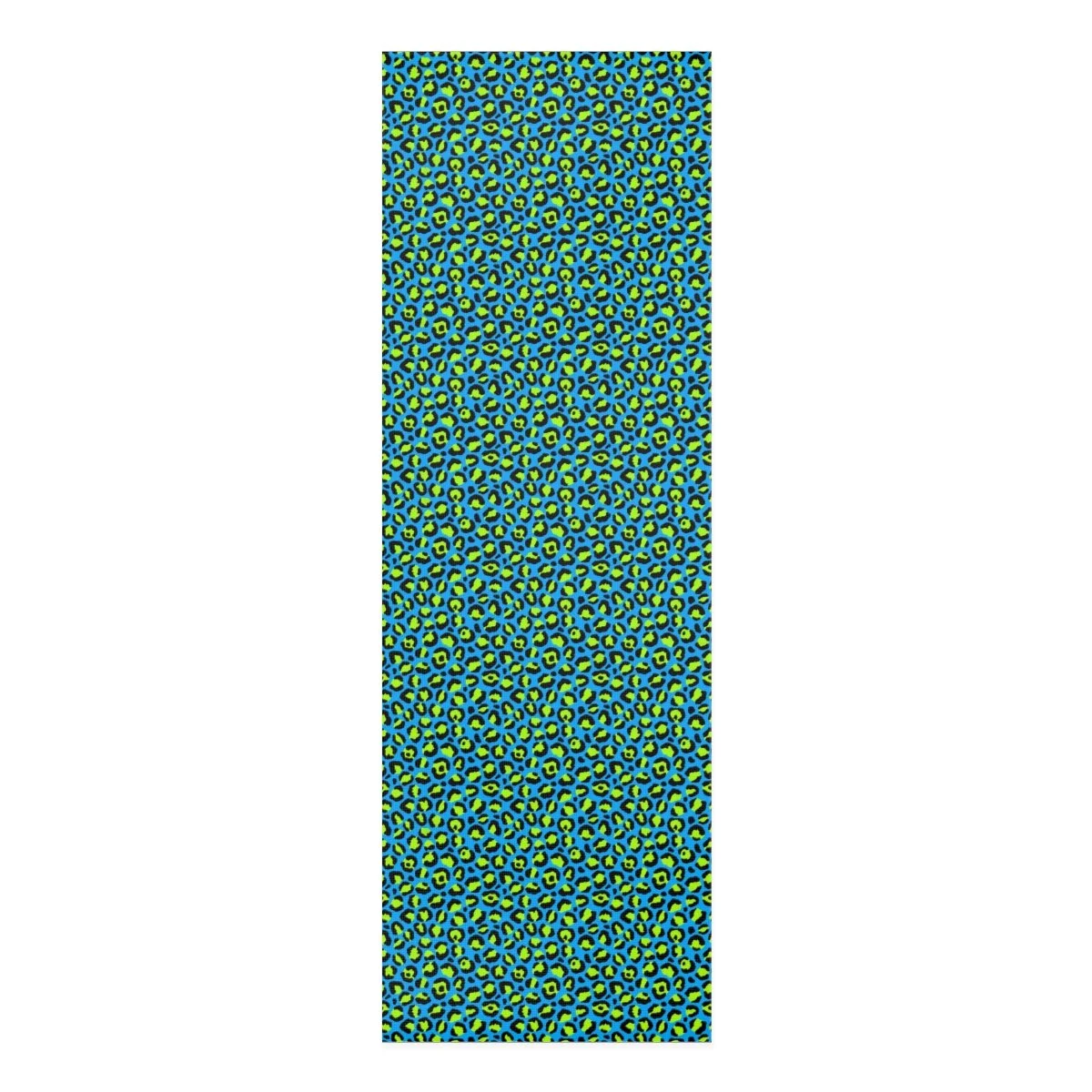 Turquoise Neon Green Leopard Foam Yoga Mat