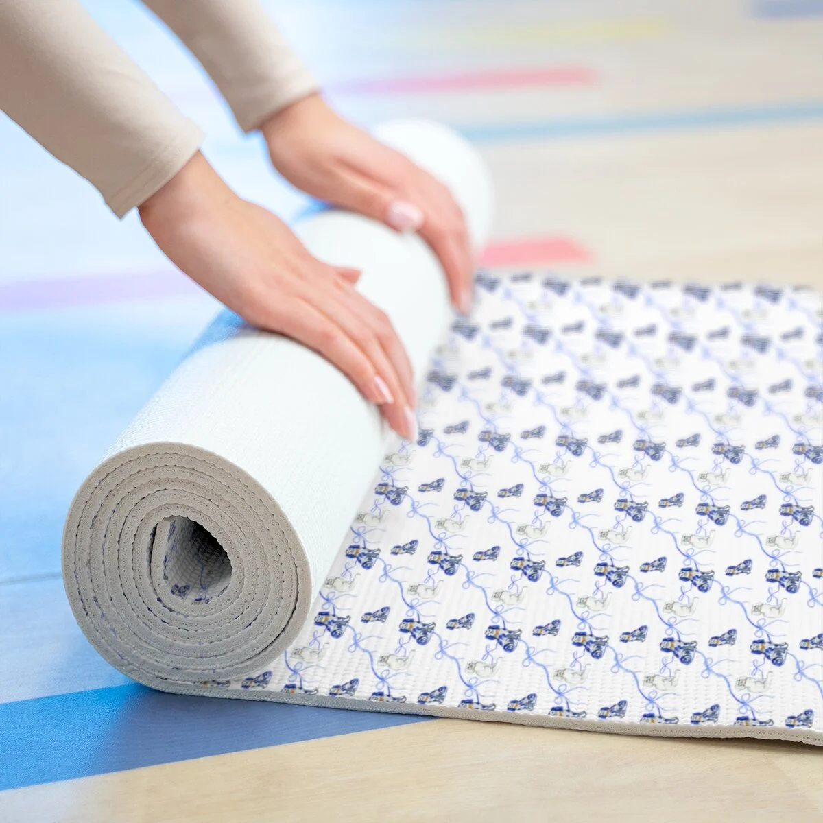 Chinoiserie Mini Staffordshire dogs Foam Yoga Mat