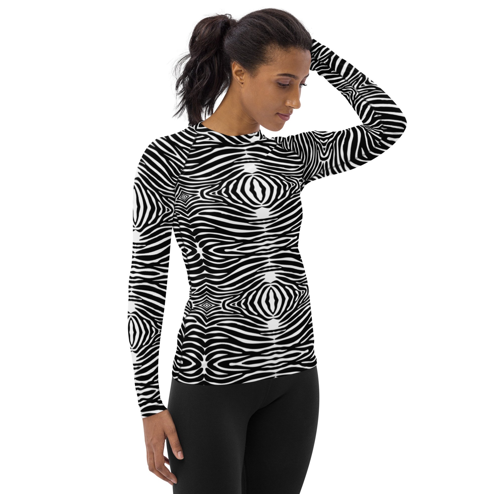 Fashion Wild Zebra Women's Rash Guard