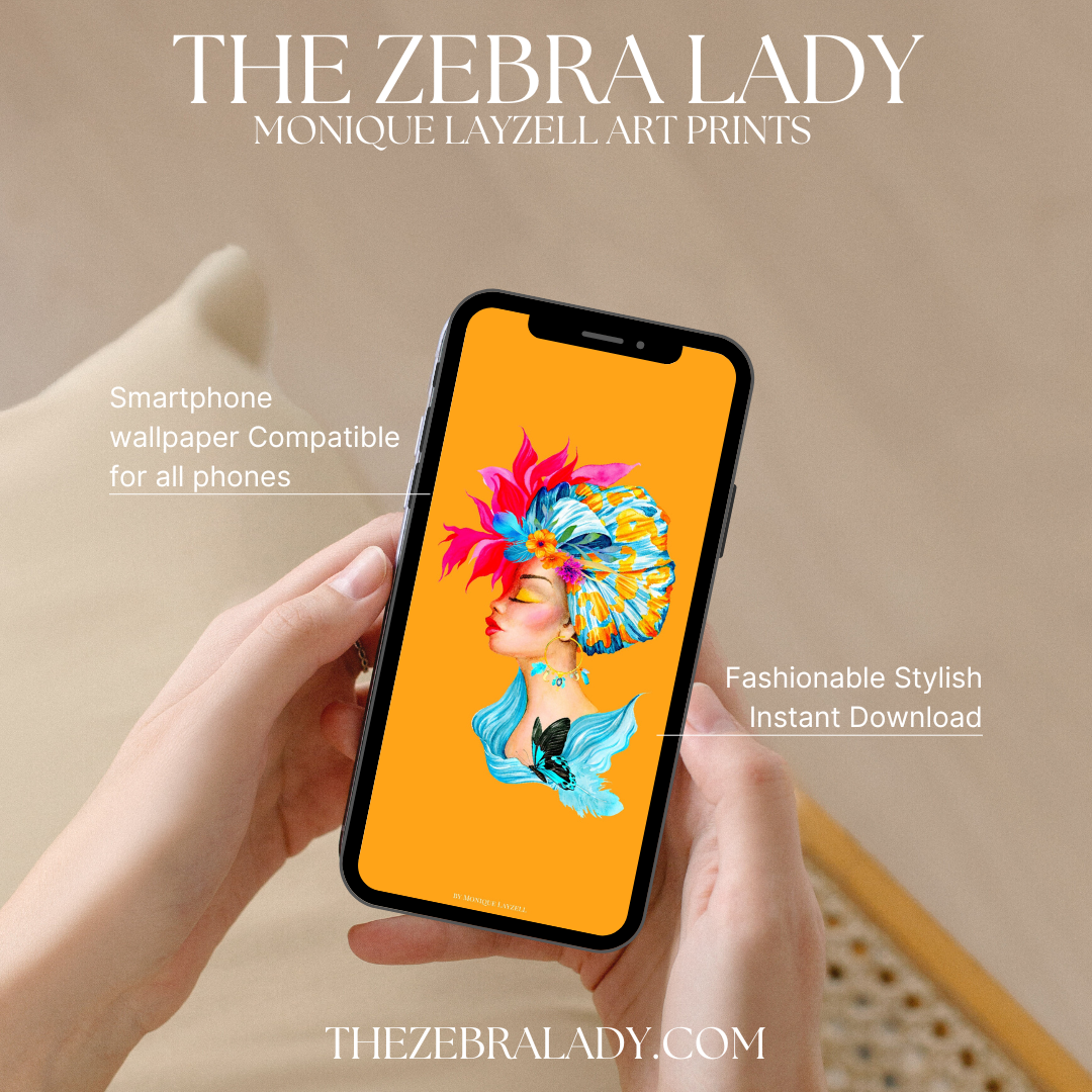 Beautiful African Woman Dark Yellow Smartphone Wallpaper — THE ZEBRA LADY