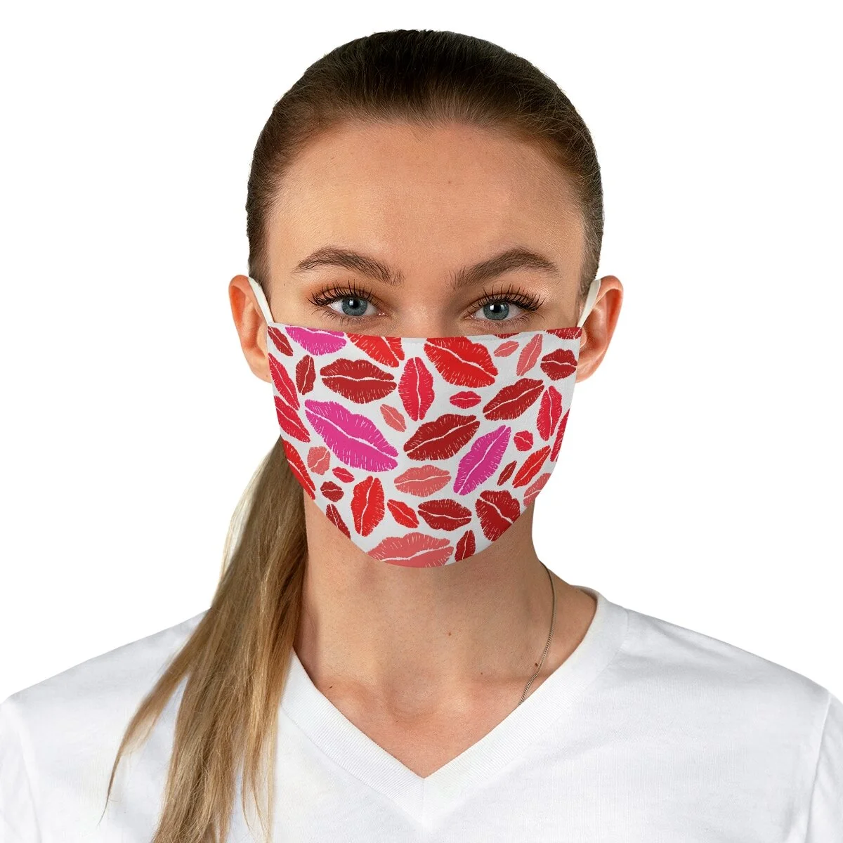 Kiss Lips Fabric Mask