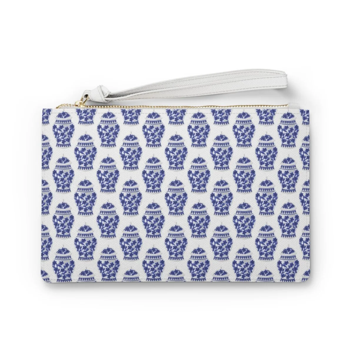 Preppy Blue Ginger Jars Clutch Bag