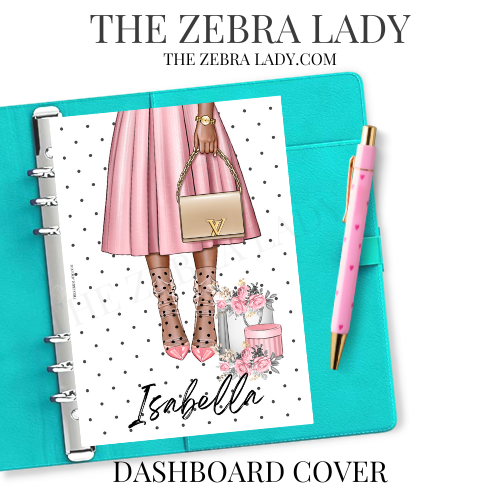 Pink Fashion LV Girl illustration Planner Dashboard Planner Cover African  American Personalized — THE ZEBRA LADY