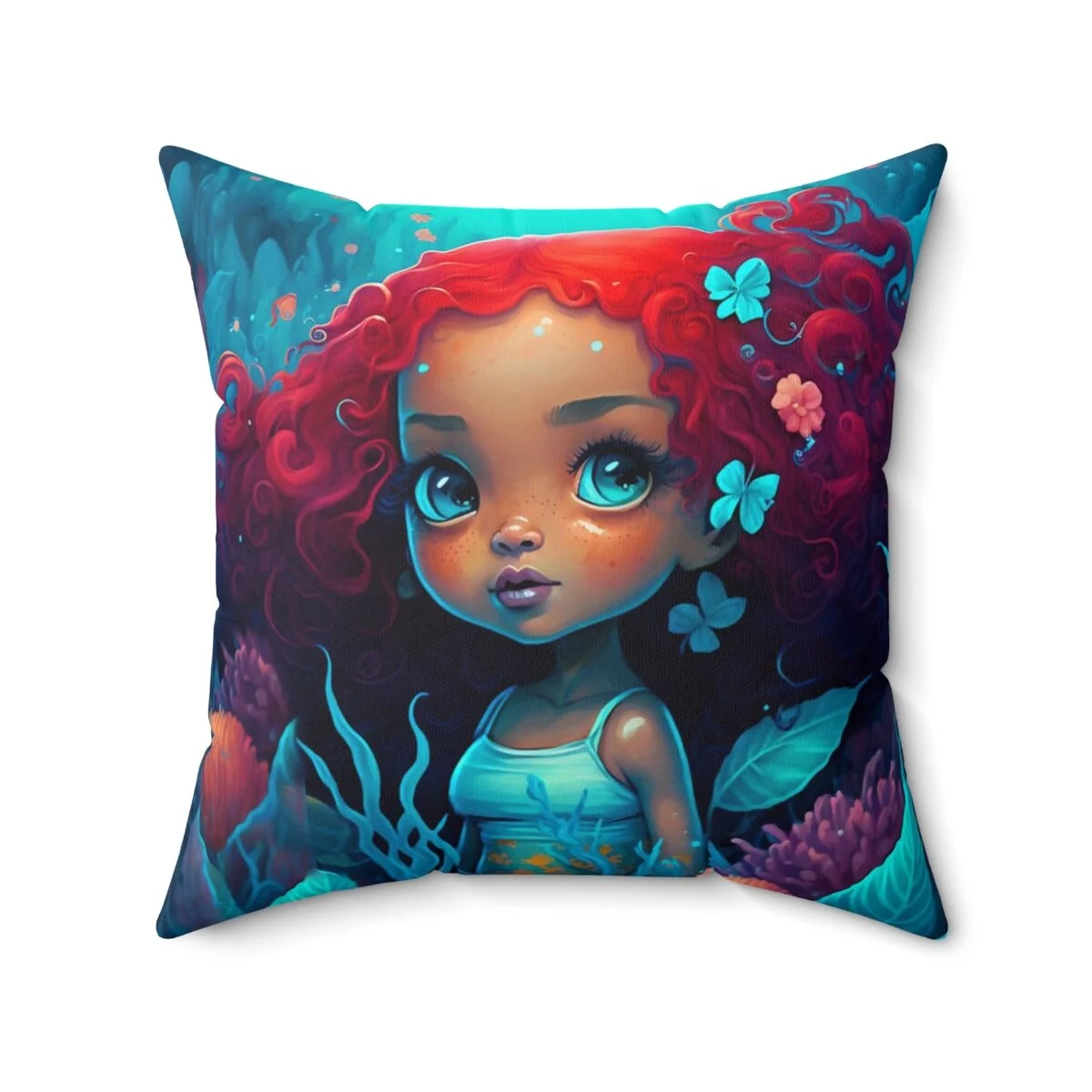 Mermaid top pillow art