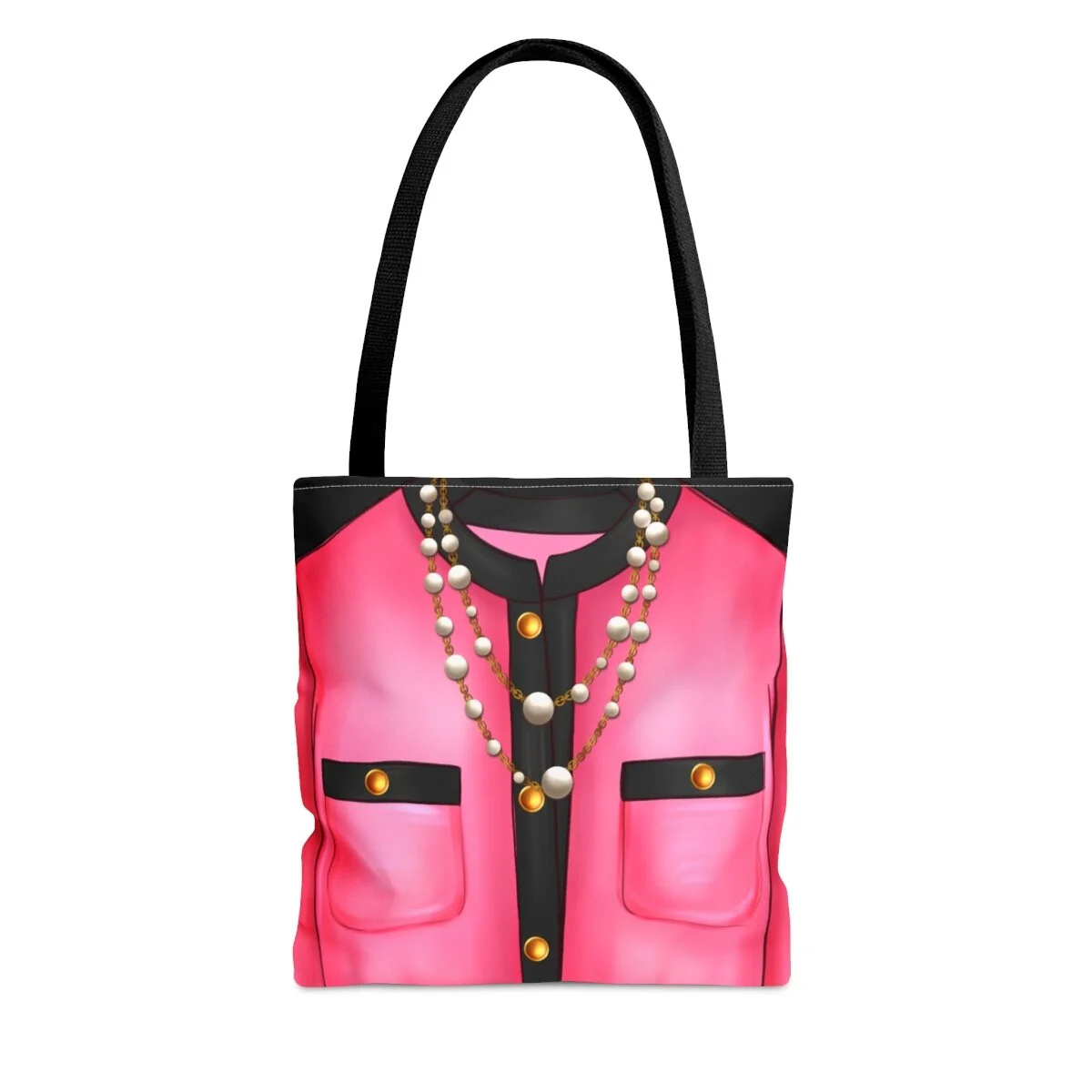 Fashion Pink Blouse and Pearls Tote Bag  Thezebralady.com