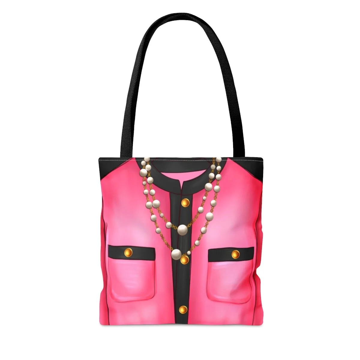 Fashion Pink Blouse and Pearls Tote Bag
