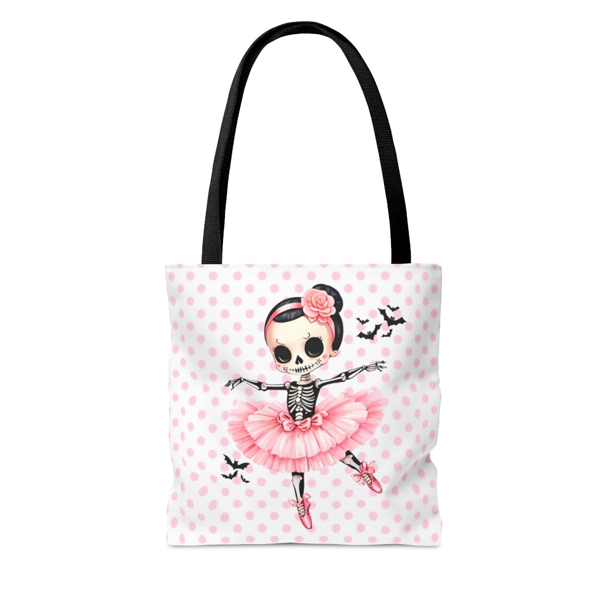 Cute Skeleton Ballerina Tote Bag