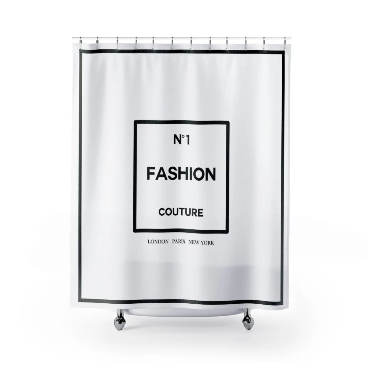Fashion Style Number 1 Couture Paris Theme Shower Curtain