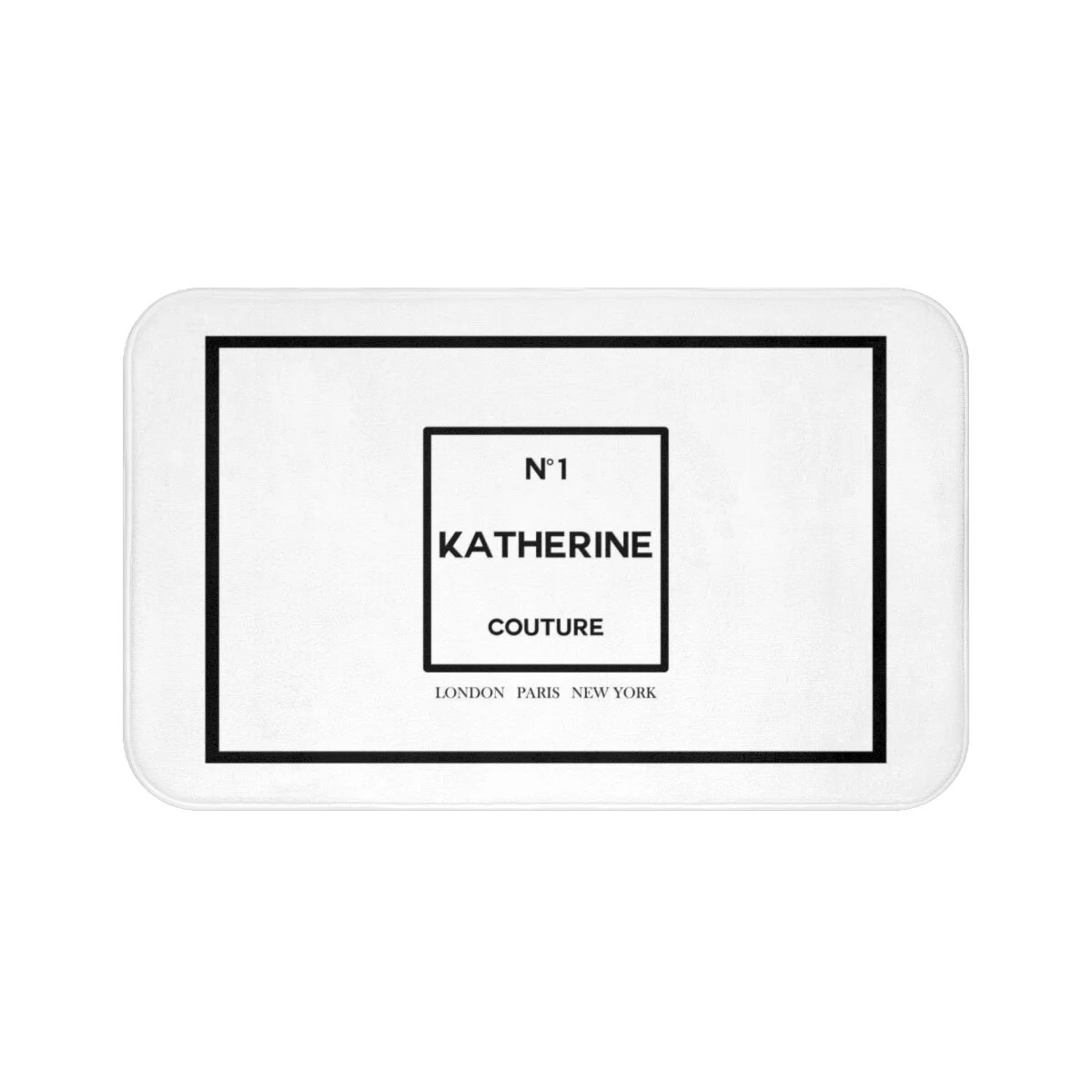 Personalized Fashion Style Number 1 Couture Paris Theme Bath Mat