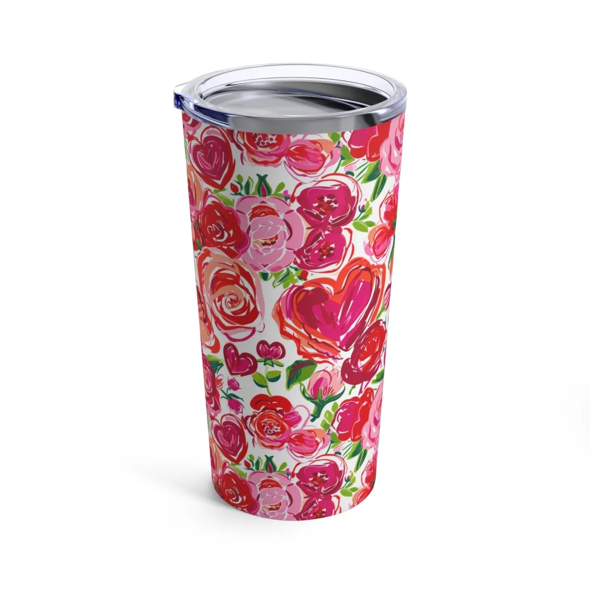 Valentine's Roses and Hearts Tumbler 20oz