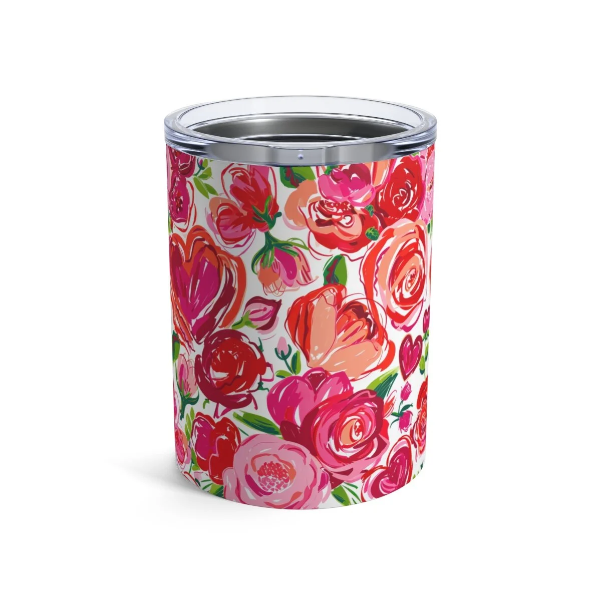 Valentine's Roses and Hearts Tumbler 10oz