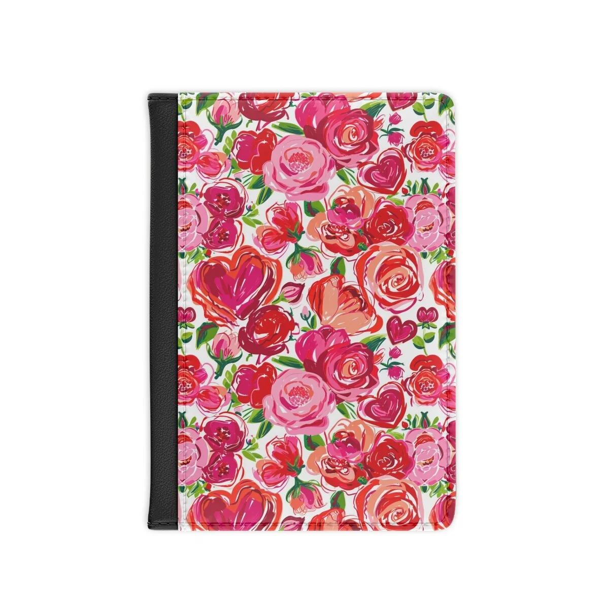 Valentine's Roses and Hearts Passport Cover Thezebralady.com