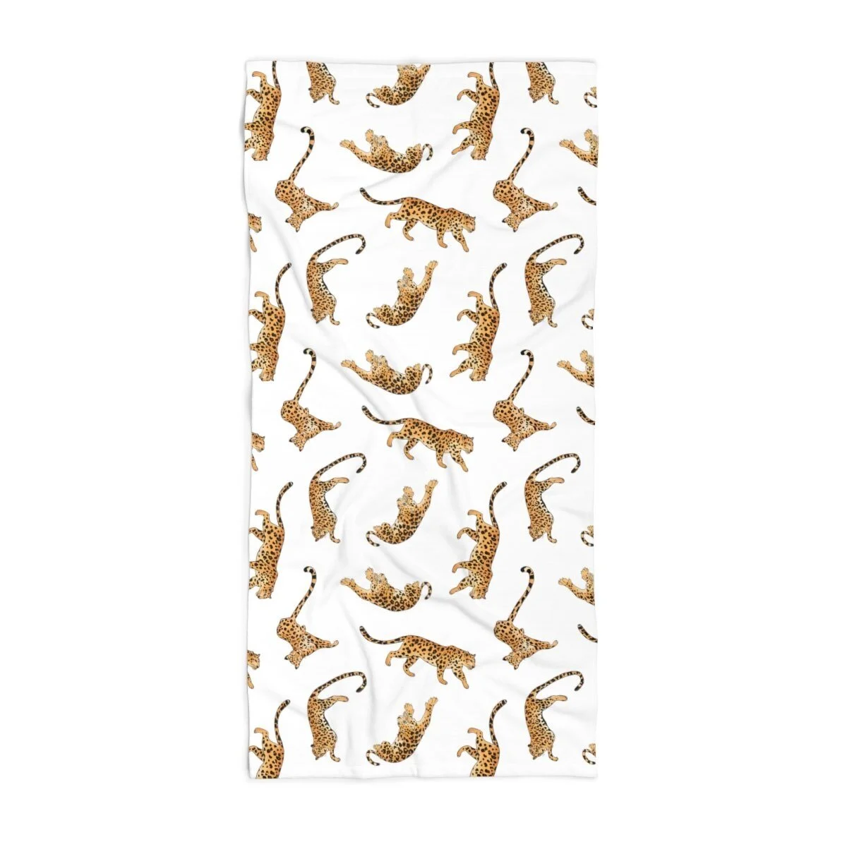 Leopard Cats  White Beach Towel