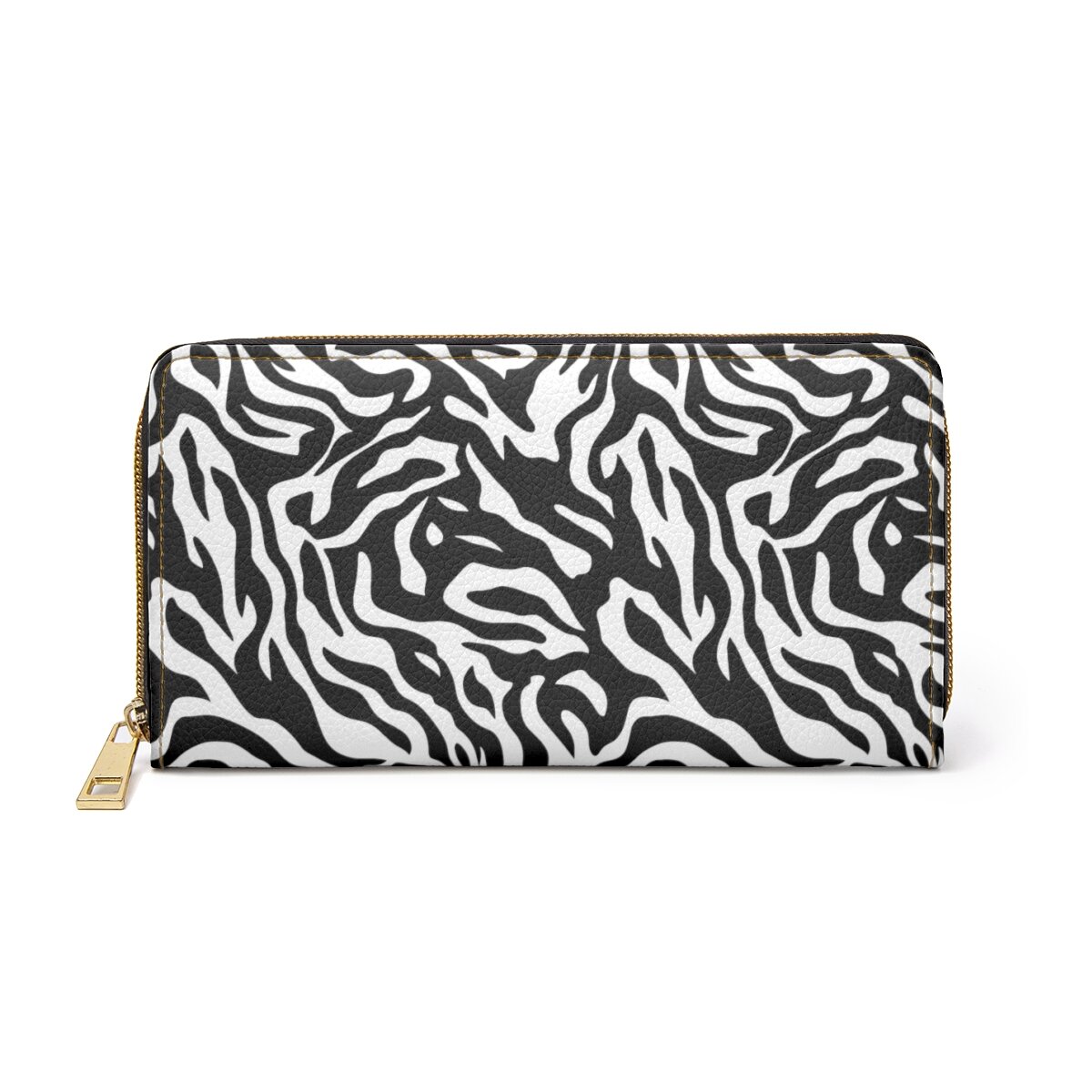 Zebra Black and White Zipper Wallet