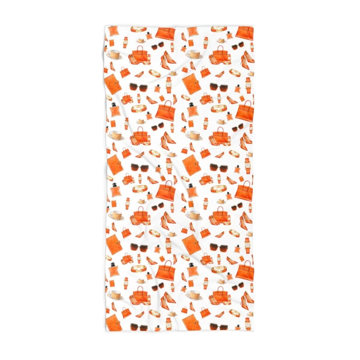 Fashion Orange Padlock Tote Accessories Beach Towel