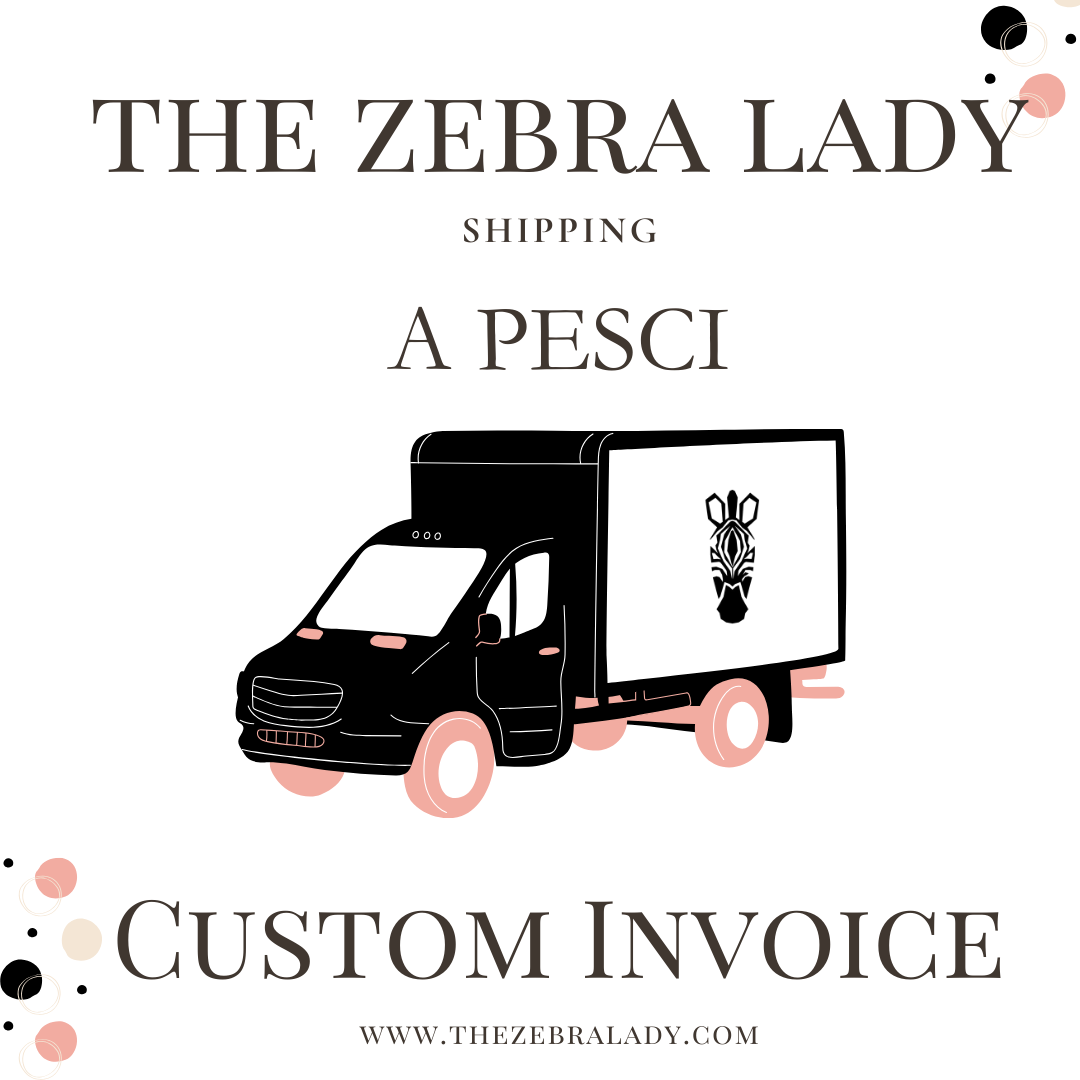 Custom Invoice for A Pesci for Beach Towel Shipping Fees