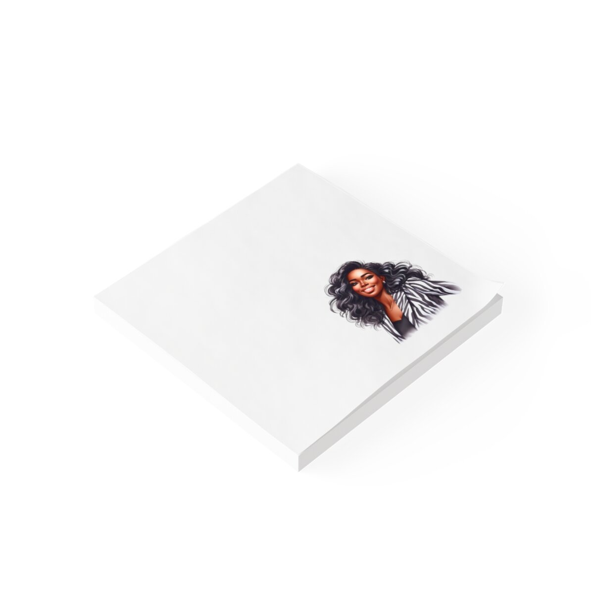Girl Boss Zebra Style Girl Illustration African American Post-it® Note Pads