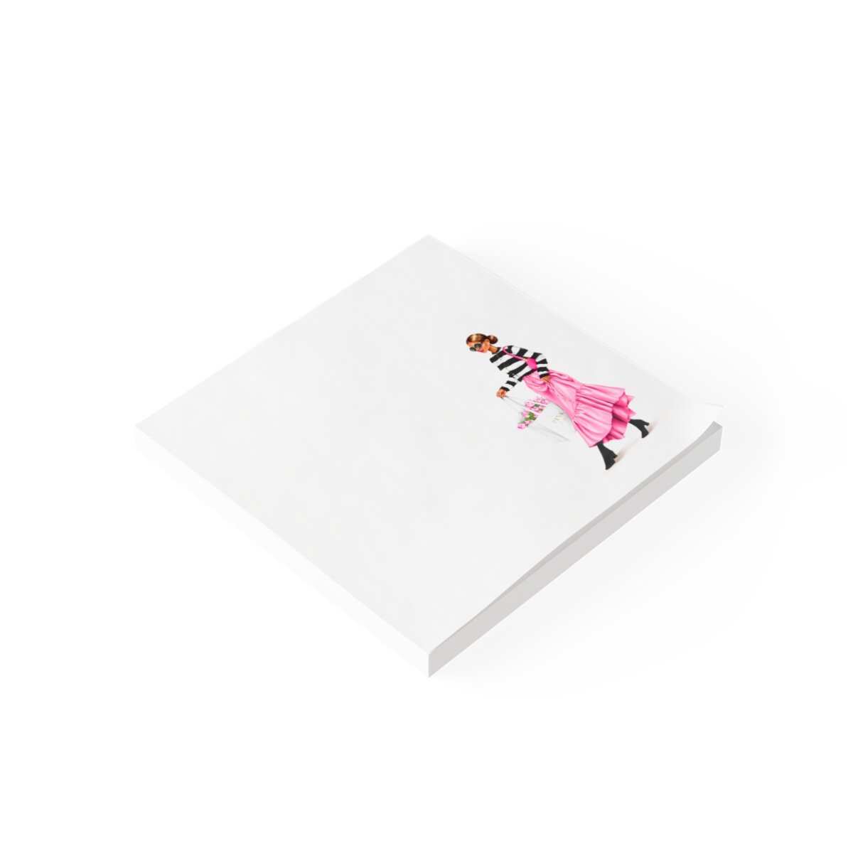 Pink Style Preppy Girl Illustration African American Post-it® Note Pads