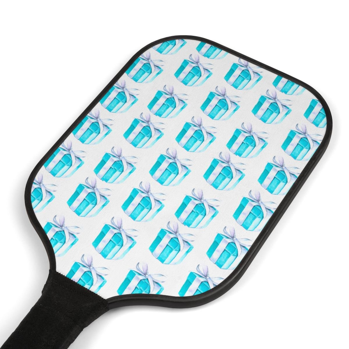 Breakfast at Tiffany's  Watercolor Little Blue Boxes Pickleball Paddles and Balls Kit  Thezebralady.com