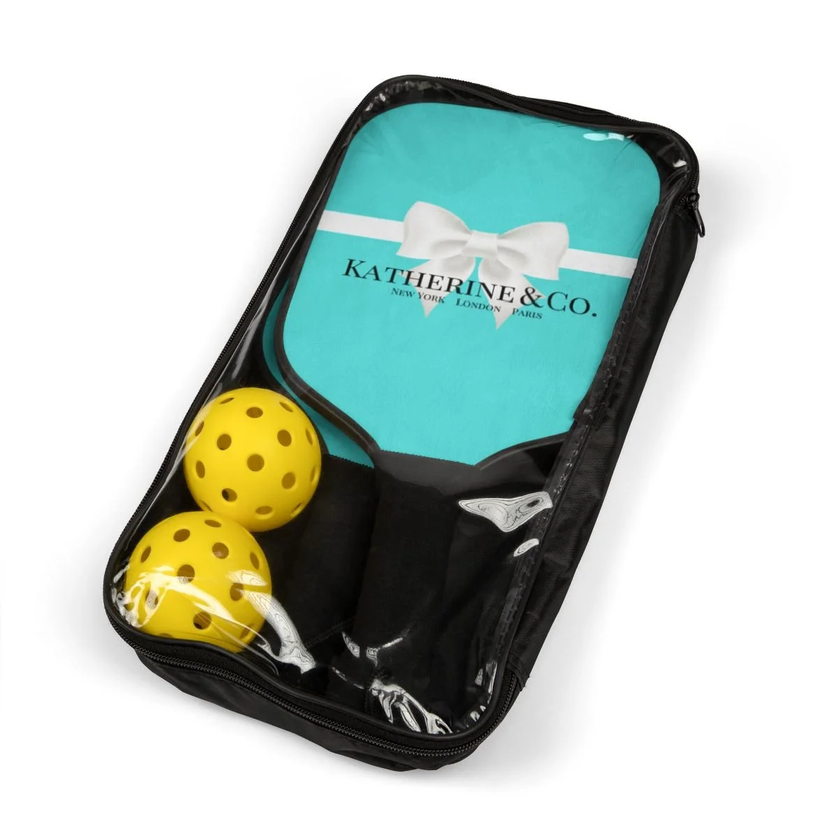 Personalized Breakfast at Tiffany's Pickleball Paddles and Balls Kit  Thezebralady.com