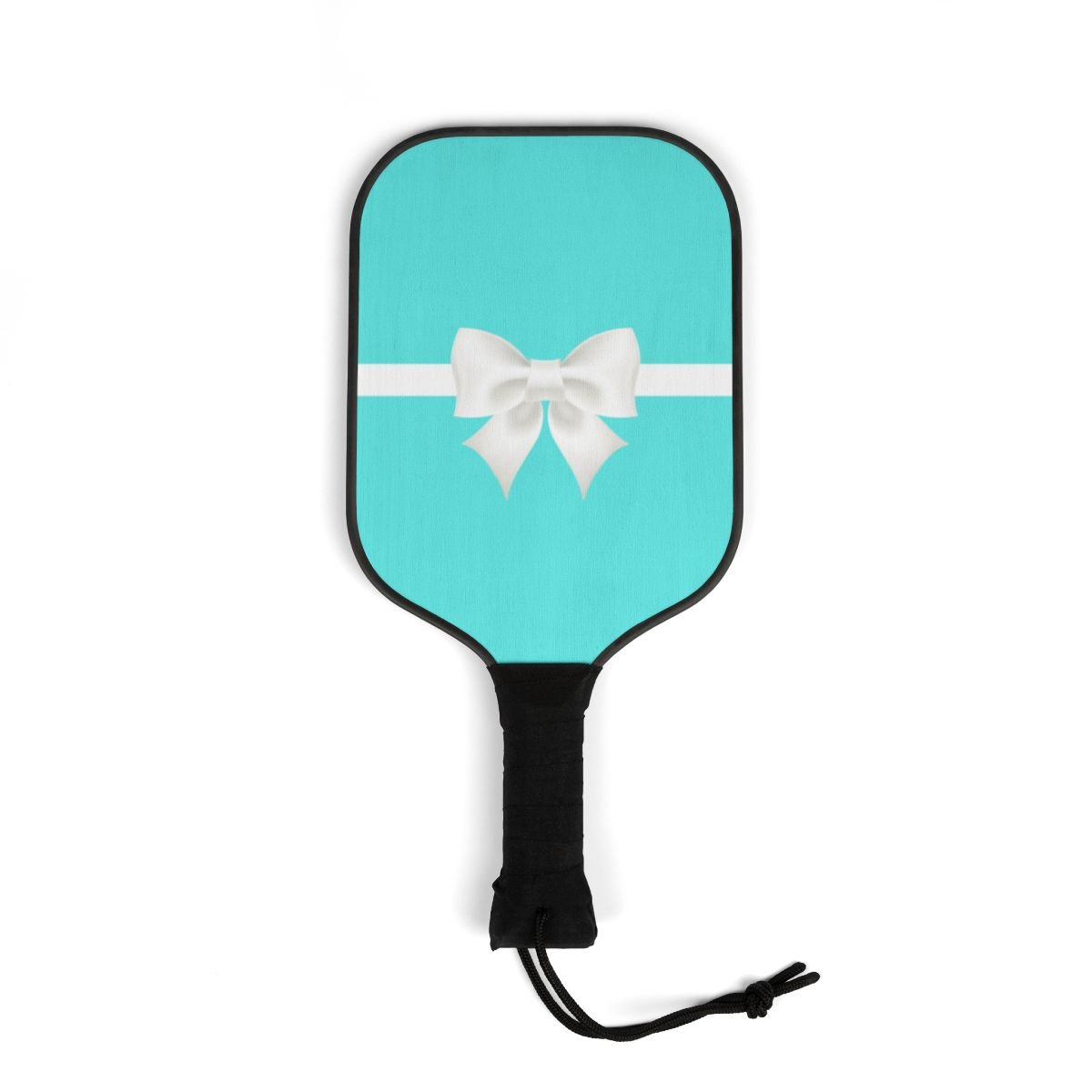 Breakfast at Tiffany's  Aqua White Bow Pickleball Paddles and Balls Kit  Thezebralady.com