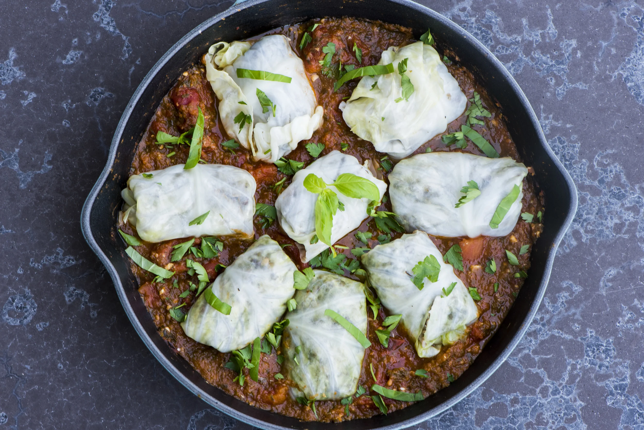 mushroom stuffed cabbage