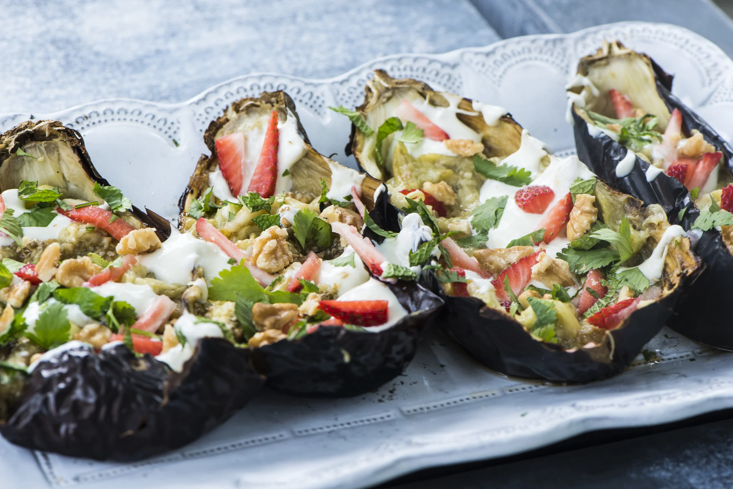 charred aubergine 