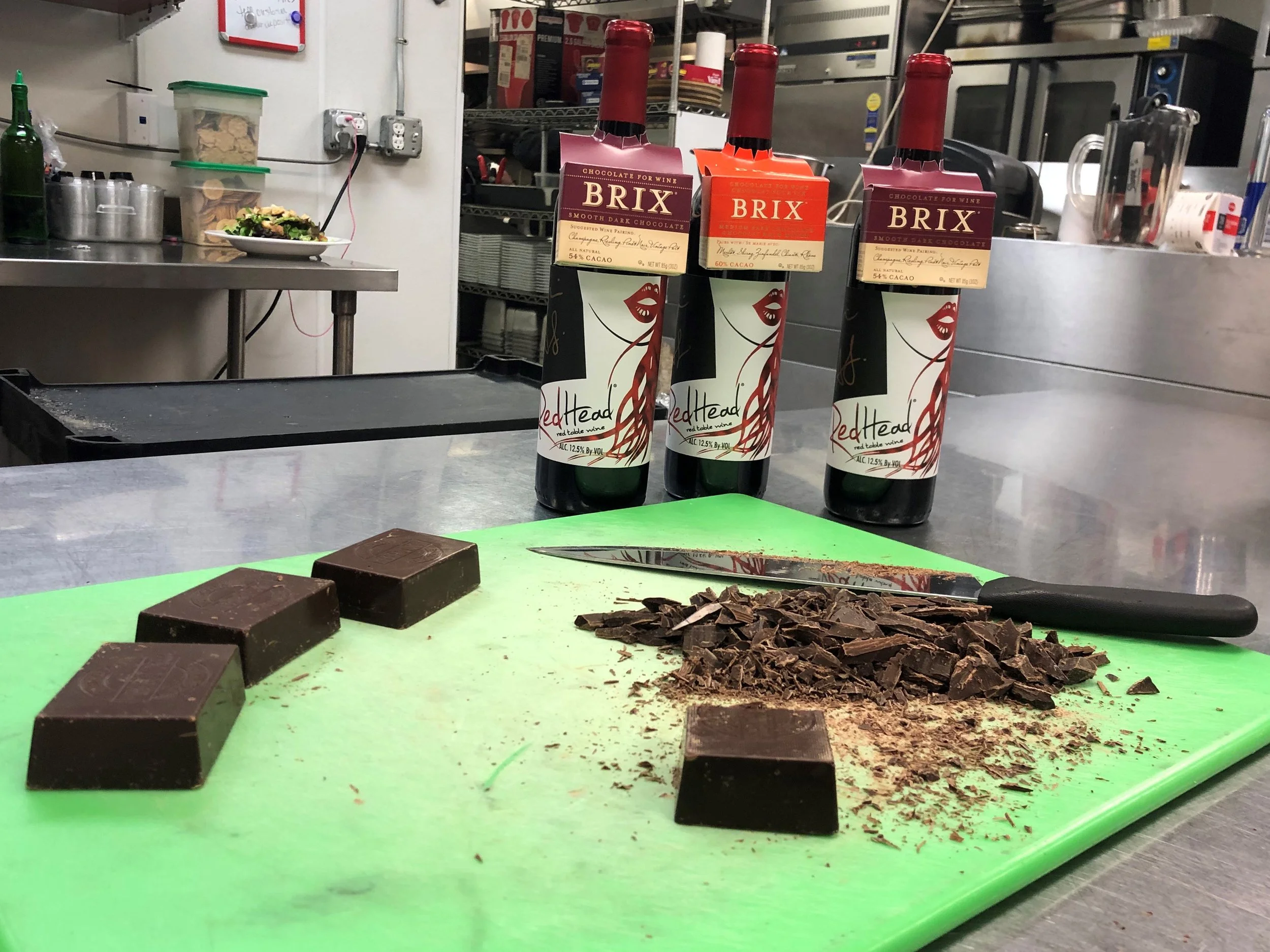 Filming at Luva Bella for RedHead Wine and Brix Chocolate!