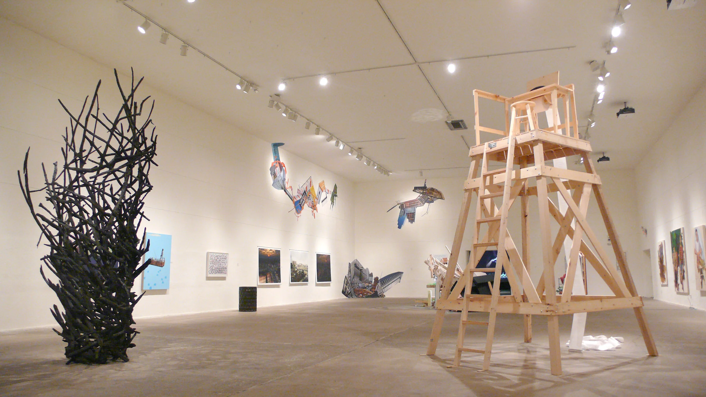 Construct at the Icebox, curated by Amie Postic, artwork by Tim Portlock, Alison Stigora, Jennifer Williams, Lewis Colburn, and CFEVA fellows