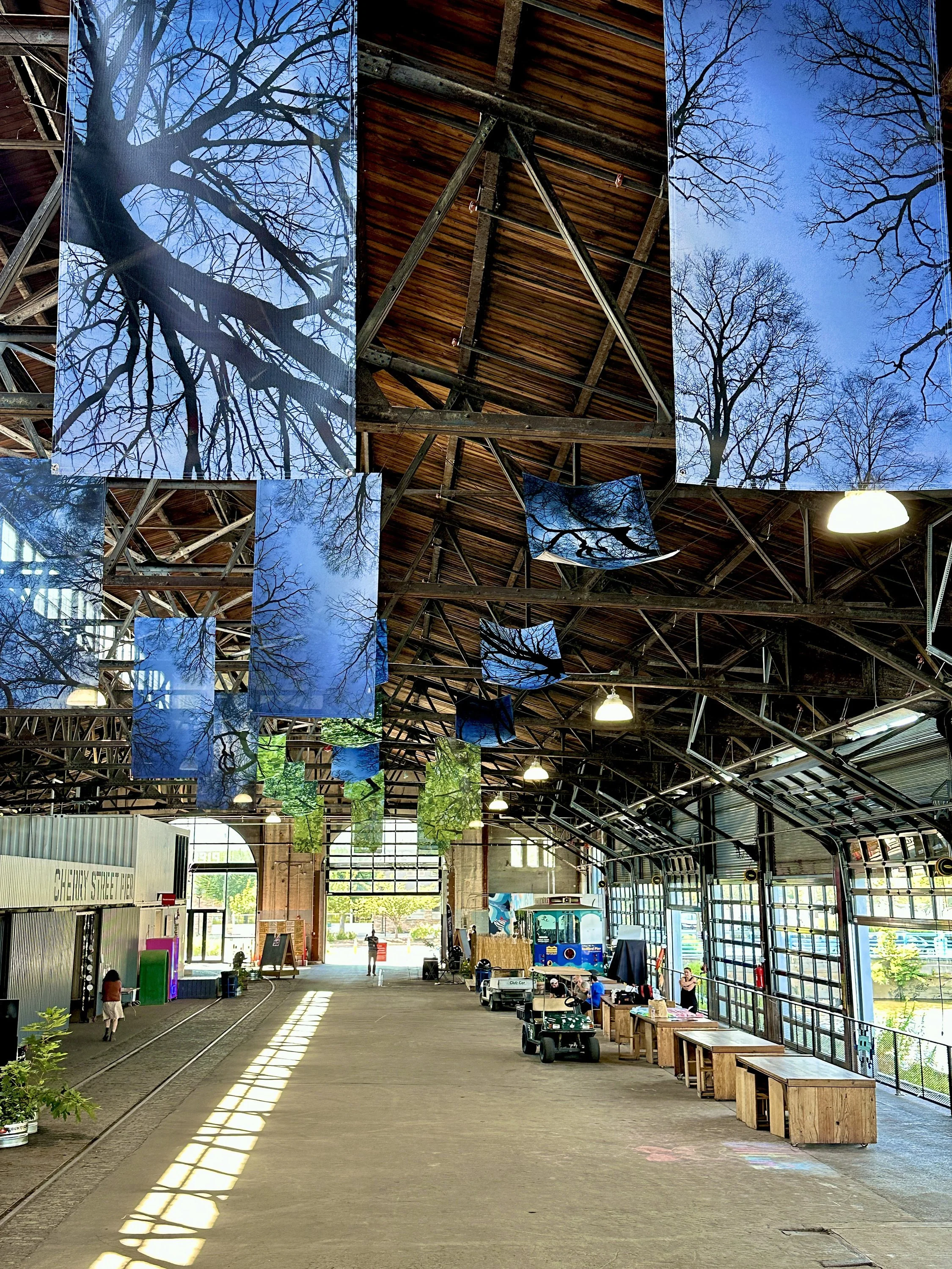 Amie Potsic:  Forest Light & Twilight - Installation at Cherry Street Pier