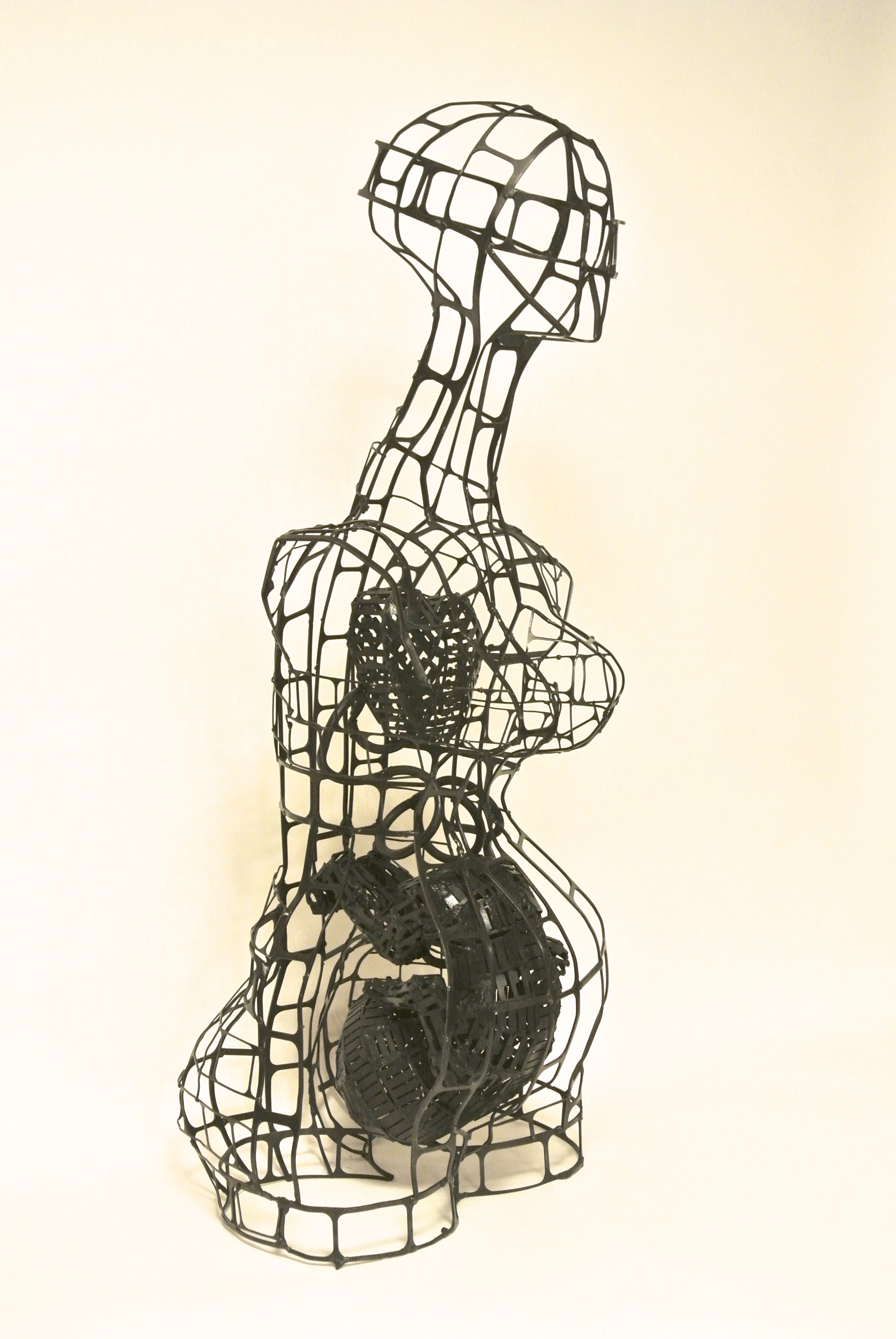 Woman with Heart and Soul, welded steel, 36 1-4x15x14 inches, 1967, collection Janet Lori Benton, (in Suzanne_s house).jpg